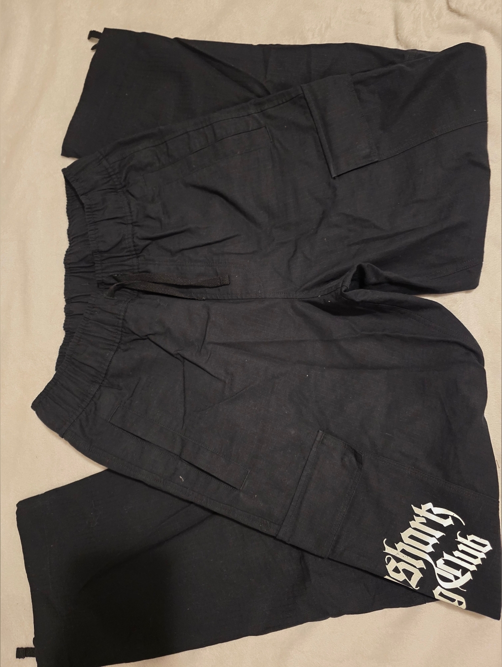 Gymshark Black Joggers with White Logo Tag